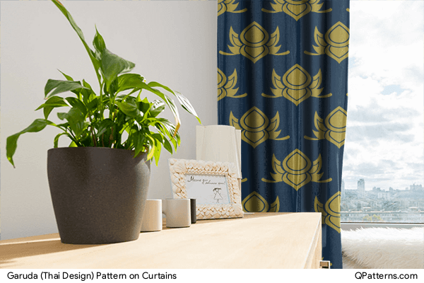 Garuda (Thai Design) Pattern on curtains
