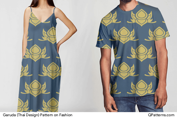 Garuda (Thai Design) Pattern on fashion