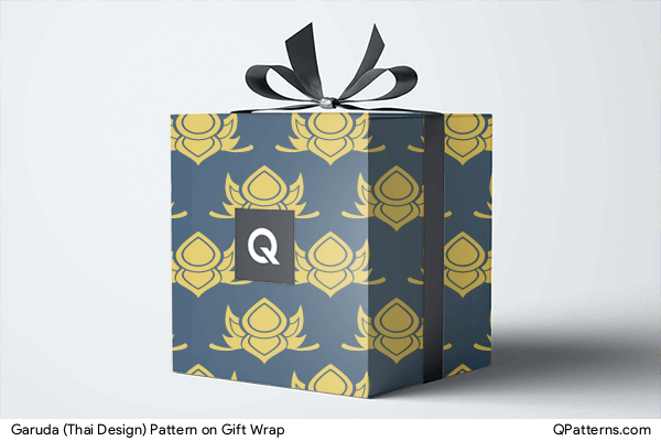 Garuda (Thai Design) Pattern on gift-wrap