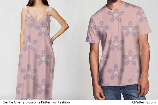 Gentle Cherry Blossoms Pattern on fashion