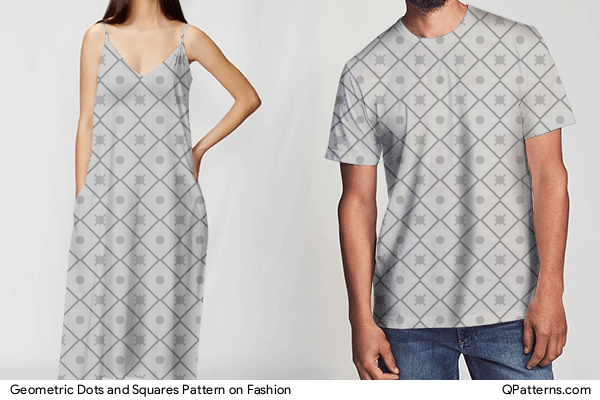 Geometric Dots and Squares Pattern on fashion