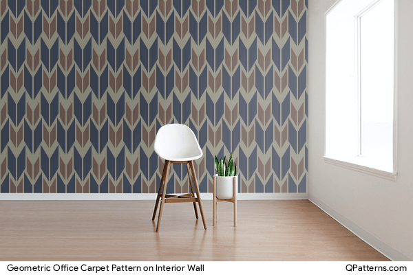 Geometric Office Carpet Pattern on interior-wall