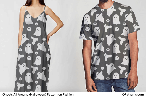 Ghosts All Around (Halloween) Pattern on fashion