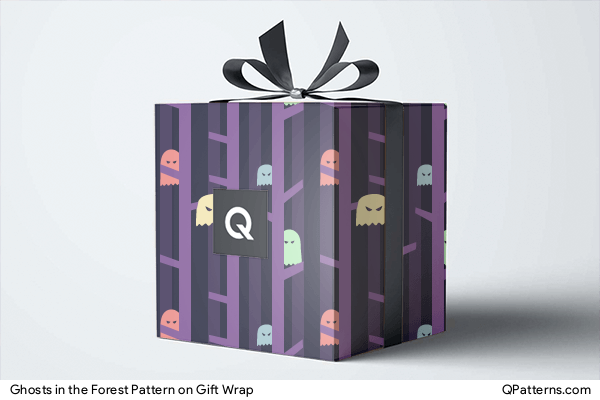 Ghosts in the Forest Pattern on gift-wrap