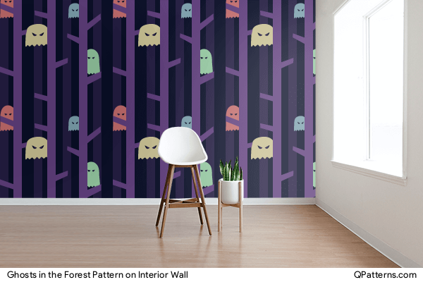 Ghosts in the Forest Pattern on interior-wall