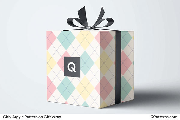 Girly Argyle Pattern on gift-wrap