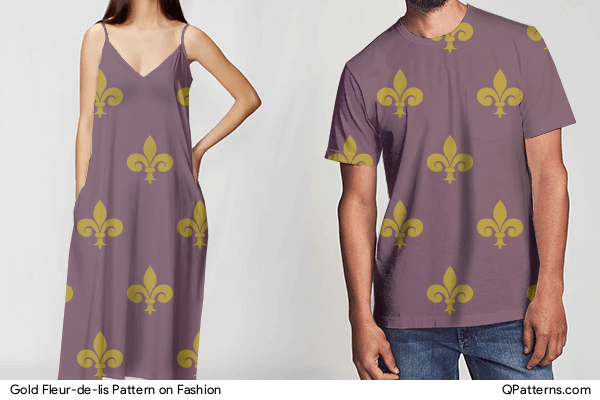 Gold Fleur-de-lis Pattern on fashion