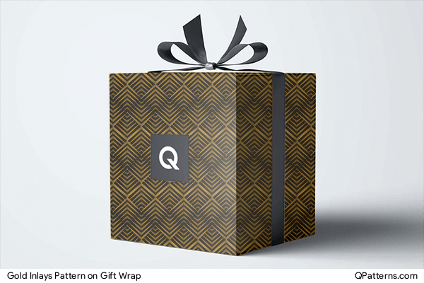 Gold Inlays Pattern on gift-wrap