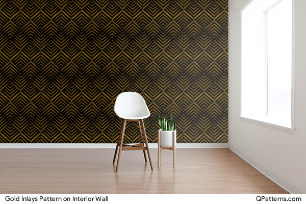 Gold Inlays Pattern on interior-wall