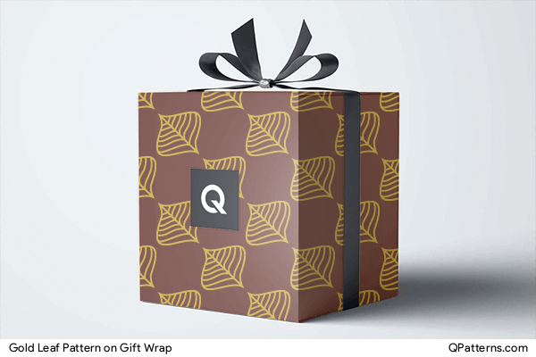Gold Leaf Pattern on gift-wrap