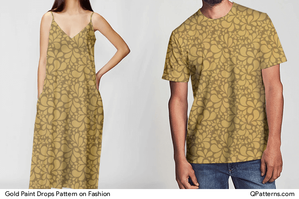 Gold Paint Drops Pattern on fashion