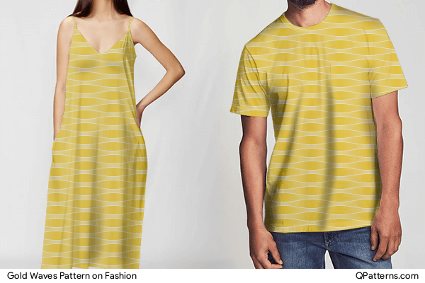 Gold Waves Pattern on fashion