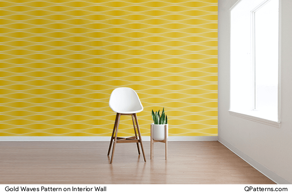 Gold Waves Pattern on interior-wall