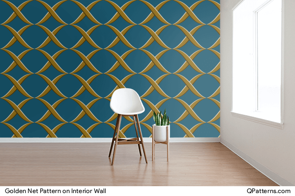 Golden Net Pattern on interior-wall