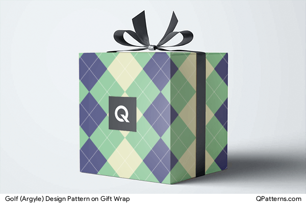 Golf (Argyle) Design Pattern on gift-wrap