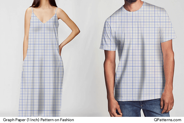 Graph Paper (1 Inch) Pattern on fashion