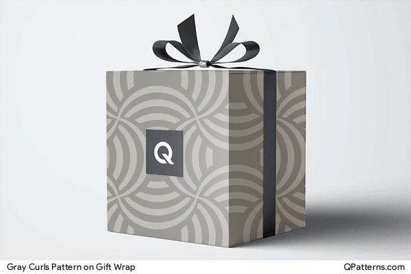 Gray Curls Pattern on gift-wrap