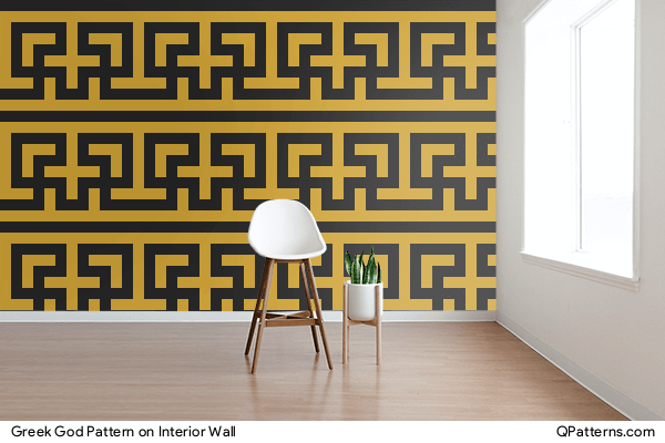 Greek God Pattern on interior-wall
