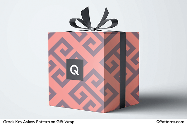 Greek Key Askew Pattern on gift-wrap