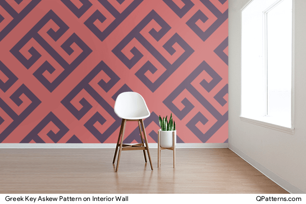 Greek Key Askew Pattern on interior-wall