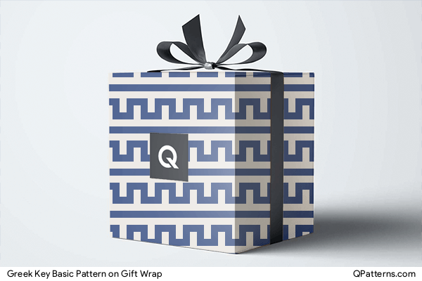 Greek Key Basic Pattern on gift-wrap