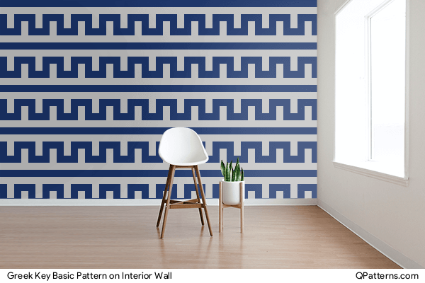 Greek Key Basic Pattern on interior-wall