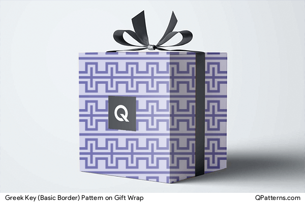 Greek Key (Basic Border) Pattern on gift-wrap