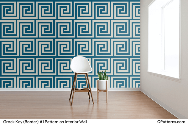 Greek Key (Border) #1 Pattern on interior-wall