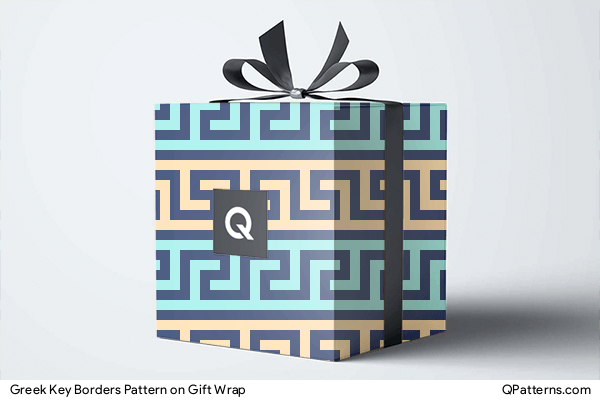 Greek Key Borders Pattern on gift-wrap