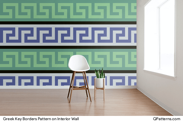 Greek Key Borders Pattern on interior-wall