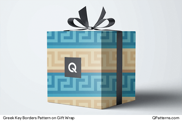 Greek Key Borders Pattern on gift-wrap