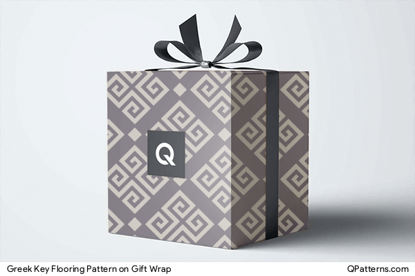 Greek Key Flooring Pattern on gift-wrap