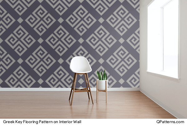Greek Key Flooring Pattern on interior-wall