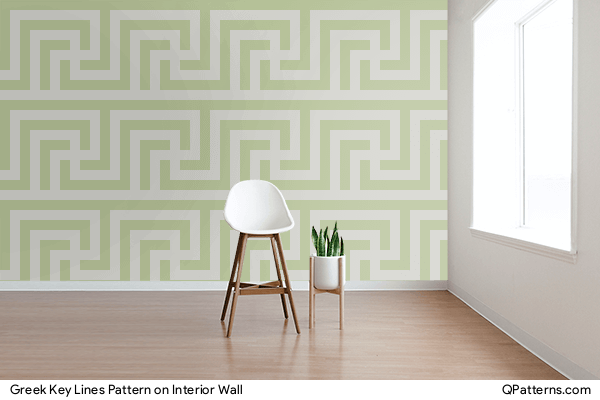 Greek Key Lines Pattern on interior-wall