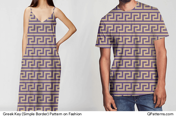 Greek Key (Simple Border) Pattern on fashion