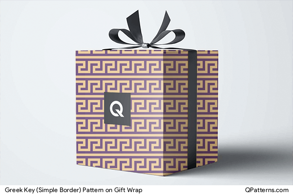 Greek Key (Simple Border) Pattern on gift-wrap