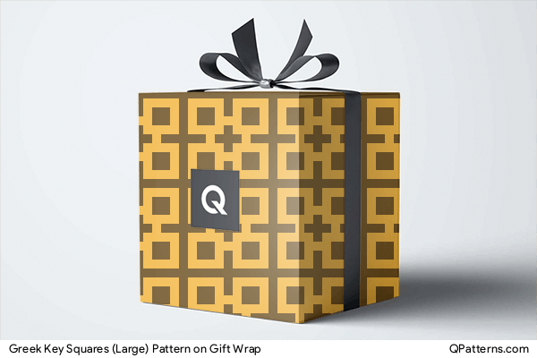 Greek Key Squares (Large) Pattern on gift-wrap