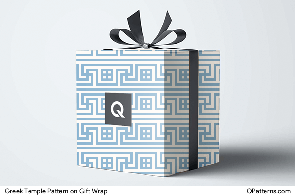 Greek Temple Pattern on gift-wrap