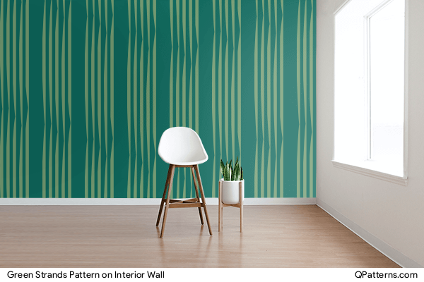 Green Strands Pattern on interior-wall