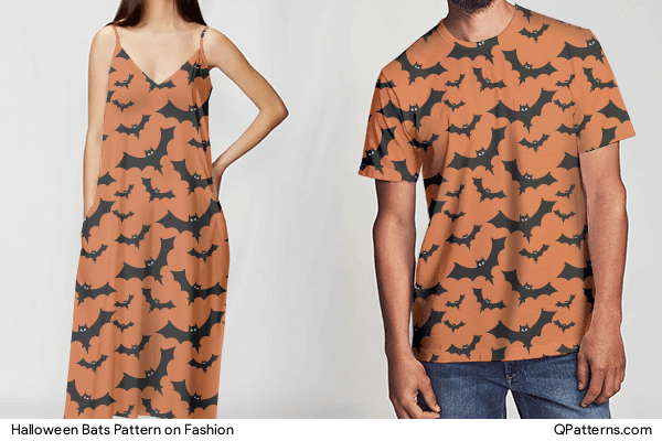 Halloween Bats Pattern on fashion