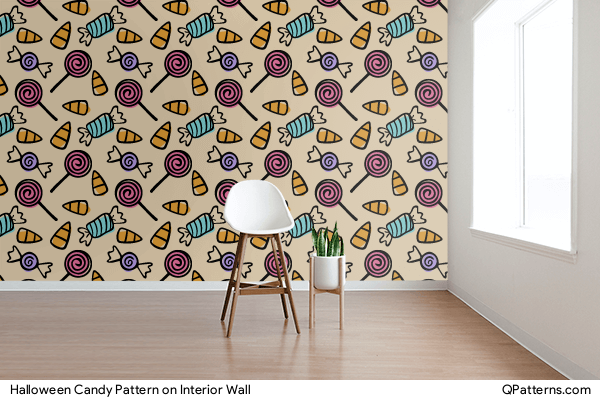 Halloween Candy Pattern on interior-wall