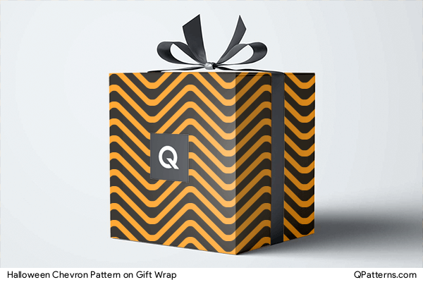 Halloween Chevron Pattern on gift-wrap