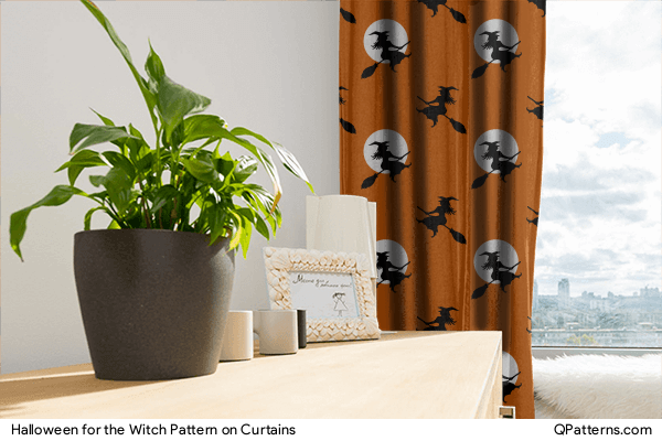 Halloween for the Witch Pattern on curtains