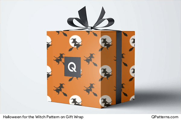 Halloween for the Witch Pattern on gift-wrap