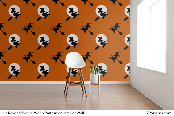 Halloween for the Witch Pattern on interior-wall