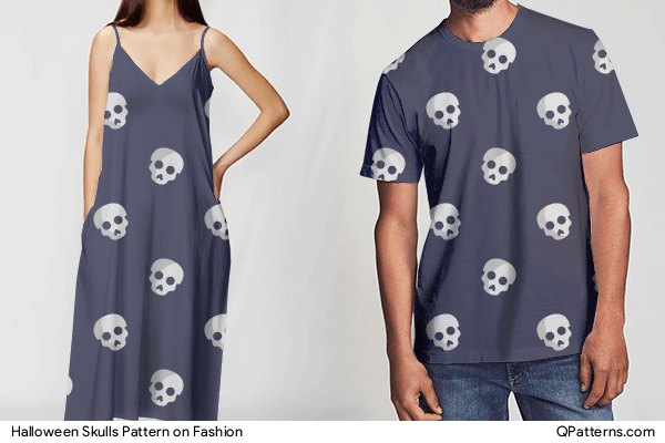 Halloween Skulls Pattern on fashion