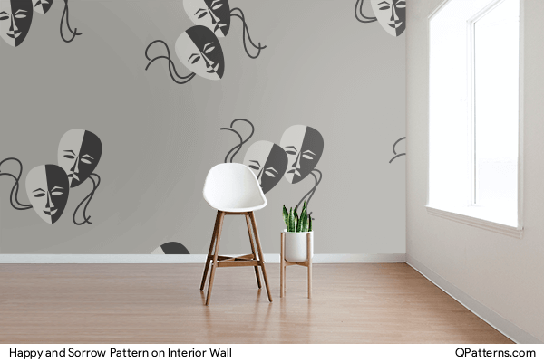 Happy and Sorrow Pattern on interior-wall