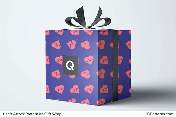 Heart Attack Pattern on gift-wrap