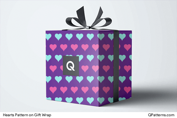 Hearts Pattern on gift-wrap