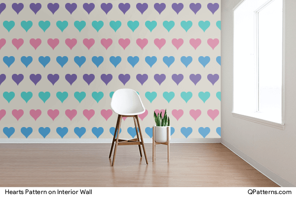 Hearts Pattern on interior-wall